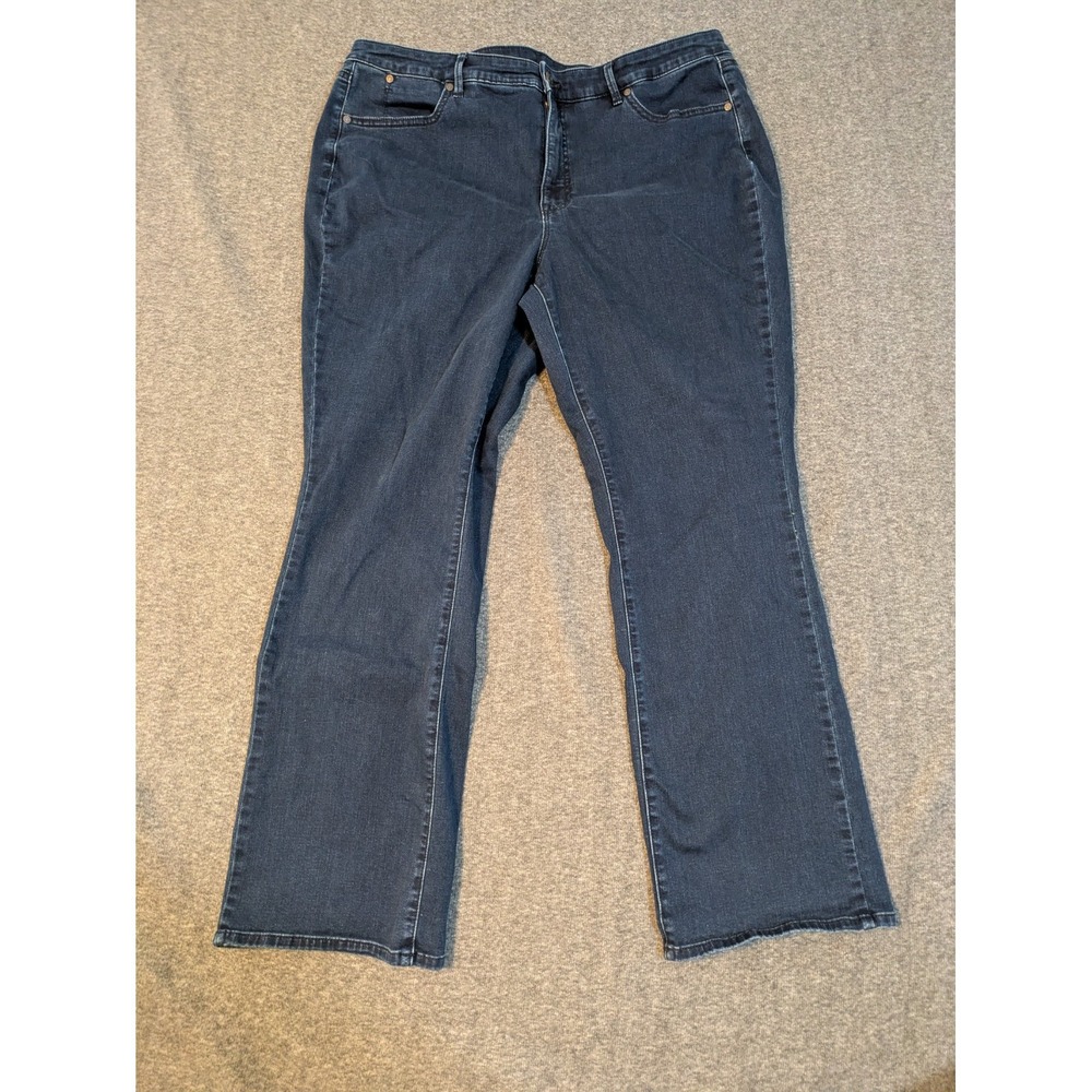 Talbots Jeans Women's Flawless Barely Boot High Rise Waist Dark Wash Size 18